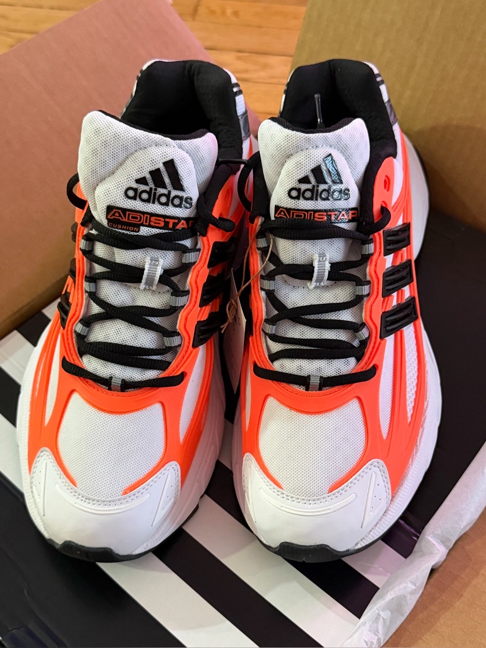 Adidas OG ADISTAR XLG 2.0 'Jellyfish' White Orange Black Authentic size 11